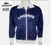 pas cher lacoste veste mode hommes 2019U fermeture eclair col haut a08 bleu